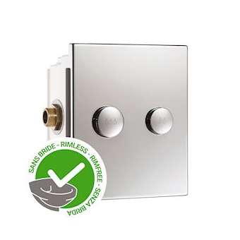 Robinet de chasse encastré à double volume P1000XL A DVA pour cuvette sans bride|Presto-PSR14301SB