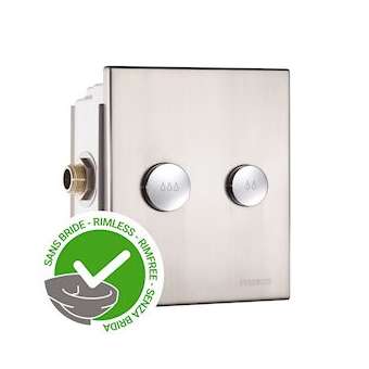 Robinet chasse encastré à double volume P1000XLE DVA ECO pour cuvette sans bride|Presto-PSR14303SB