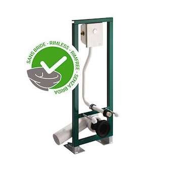 Bâti-support autoportant de chasse P1000XL pour WC sans bride, face inox brossée|Presto-PSR18547SB