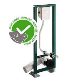 Bâti-support autoportant de chasse P1000XL pour WC sans bride, face inox brossée|Presto-PSR18547SB