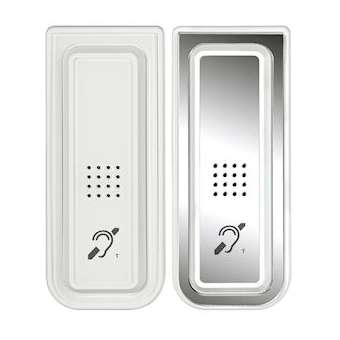 Enjoliveur de combiné pour jp4med & jp4hd livré avec Façade blanche et miroir|Aiphone-AIPJPEC