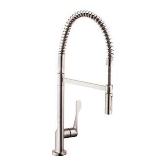 Mitigeur cuisine semi-pro aspect acier inox|Hansgrohe-HA339840800