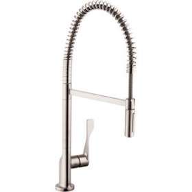 Mitigeur cuisine semi-pro aspect acier inox|Hansgrohe-HA339840800