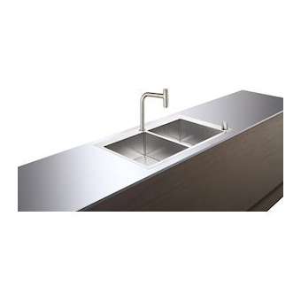 C71-F765-10 Ensemble évier/mitigeur combiné 370/370 avec sBox aspect acier inox|Hansgrohe-HA343203800