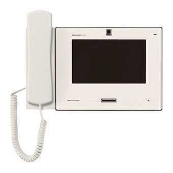Moniteur blanc vidéo ip / sip écran tactile 7', boucle magnétique au combiné|Aiphone-AIPIXMV7HWLA