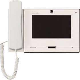 Moniteur blanc vidéo ip / sip écran tactile 7', boucle magnétique au combiné|Aiphone-AIPIXMV7HWLA