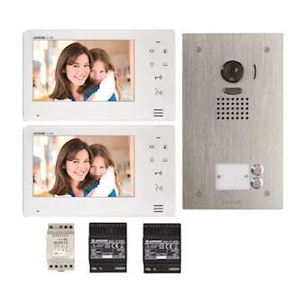 Kit vidéo 2 bp enc.: 1 jo2dvf, 2 jo1md, 1 transfo 40781 & 2 alim ps1820d|Aiphone-AIPJO2SDVF