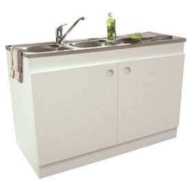 Sous-évier DECLIQ standard L1200 2 portes avec découpe pour passage tuyauterie|Neoform industries sas-UIDS13N22120D