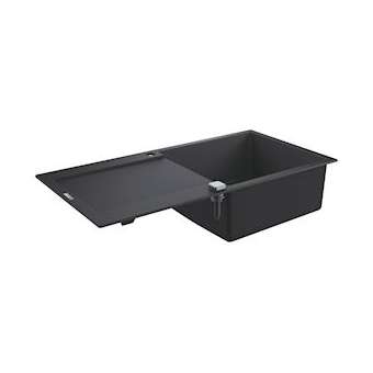 Evier composite avec égouttoir K500 Noir Granite|Grohe-GO231645AP0