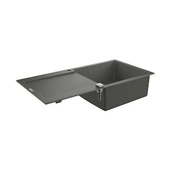 Evier composite avec égouttoir K500 Gris granite|Grohe-GO231645AT0
