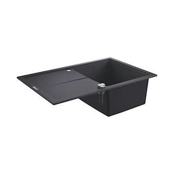Evier composite avec égouttoir K400 Noir Granite|Grohe-GO231639AP0