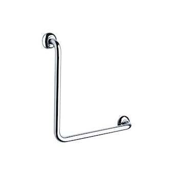 Barre d'appui 90DEG, 400x400 mm, tube laiton chromé D 25 mm, fixations invisibl|Pellet asc-PT4043293