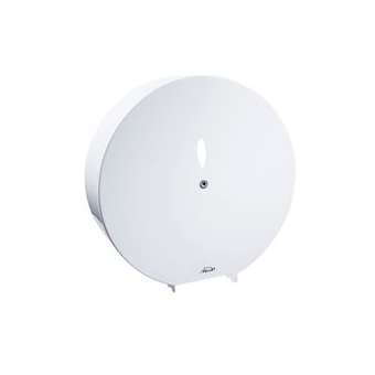Distributeur papier WC, 300x110 mm, D 300 mm, acier époxy blanc, à clé 6 allen|Pellet asc-PT4878500