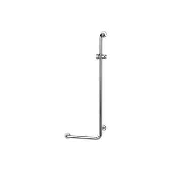 Barre d'appui 90DEG à droite 522x1122 mm, support douchette, inox brillant D32|Pellet asc-PT4000181
