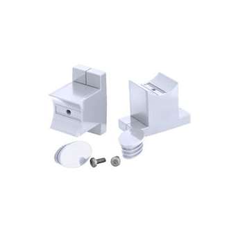 Paire de fixations murales + bouchons pour Kit Arsis, aluminium époxy blanc|Pellet asc-PT4041800