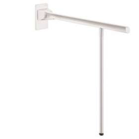 Barre rabattable Be-Line ac béquille D42 L.650 alu blanc|Delabie-DL5511962W