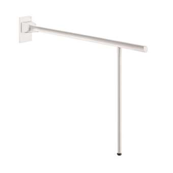 Barre rabattable Be-Line ac béquille D42 L.850 alu blanc|Delabie-DL5511963W