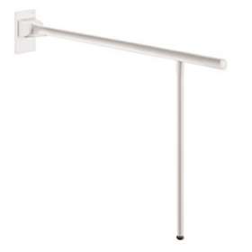 Barre rabattable Be-Line ac béquille D42 L.850 alu blanc|Delabie-DL5511963W