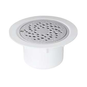 Siphon s/verticale 50/63 sol plast.grille alu|Nicoll-NCLSITARALV