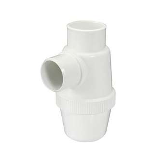 Siphon lavabo a coller verti.d.40 pvc-c blanc|Nicoll-NCL1YHCB