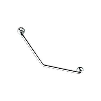 Barre d'appui 135DEG, 400x400mm, tube laiton chromé D 25mm, fixations apparente|Pellet asc-PT4043535