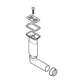 Trop-plein Geberit à sortie apparente, pour siphon d'évier|Geberit-GBR240.216.00.1