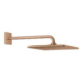 Ensemble douche tête bras 422 mm Rainshower Mono 310 Cube Warm Sunset brossé|Grohe-GO226564DL0
