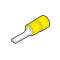 Cosse préisolée à embout plat jaune (4 à 6 mm²) - L 12 mm