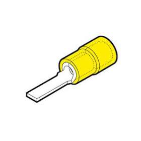 Cosse préisolée à embout plat jaune (4 à 6 mm²) - L 12 mm|Cembre-CMBGF-PP12
