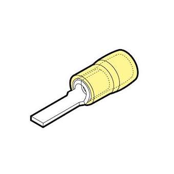 Cosse préisolée renforcée à embout plat jaune (4 à 6 mm²) - L 12 mm|Cembre-CMBGKY-PP12