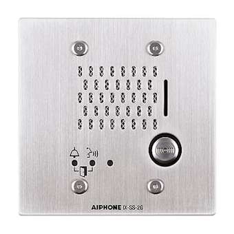 Platine audio encastrée inox 1 bp ip/sip hauteur 120 mm|Aiphone-AIPIXSS2G