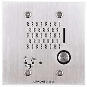 Platine audio encastrée inox 1 bp ip/sip hauteur 120 mm|Aiphone-AIPIXSS2G