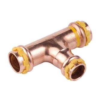 VSH SudoPress Cuivre Gaz Té réduit FFF 22x18x22|Aalberts Integrated Piping Systems BV-IPH6674349