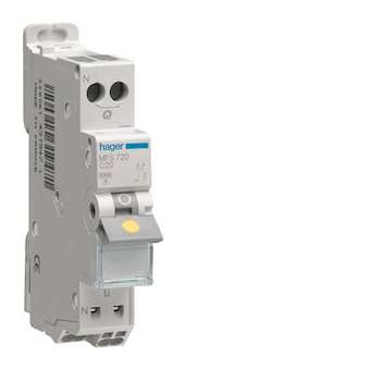 Disjoncteur 1P+N 3kA C-20A connexion SanVis 1 Module|Hager-HAGMFS720