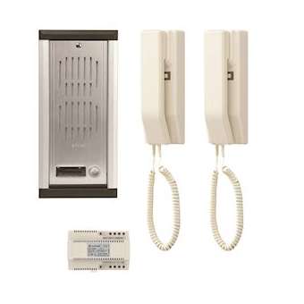 Portier audio encastré, 2 combinés extensibles à trois (vp001 + 2 vck + 1 alim.)|Aiphone-AIPKA3