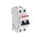 S200 Disjoncteur modulaire- 2P - 25A courbe B - 6000A/10kA (2 modules)-peignable|ABB-ABB352215