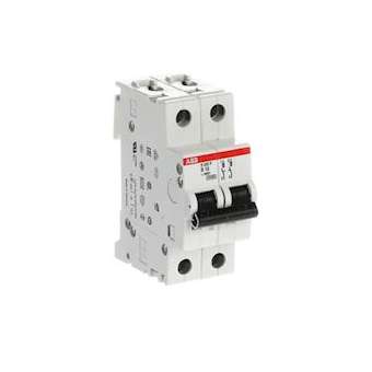 Disjoncteur S202P 2P 10A Courbe B Raccordement à vis - 25KA (2Modules)|ABB-ABB356211