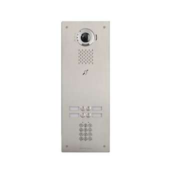 Plat. vidéo enc. 4bp ip/sip, inox, pictos, syn. vocale, b. magnétique, clav codé|Aiphone-AIPIXDVF4LAC