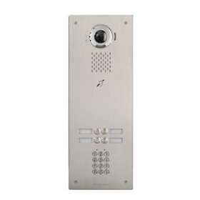 Plat. vidéo enc. 4bp ip/sip, inox, pictos, syn. vocale, b. magnétique, clav codé|Aiphone-AIPIXDVF4LAC