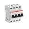 Disjoncteur S204L 4P 16A Courbe D Raccordement à vis - 6KA (4Modules)|ABB-ABB350463
