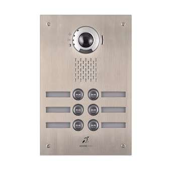 Platine vidéo enc. 6 bp ip/sip, inox, pictos, synthèse vocale, boucle magnétique|Aiphone-AIPIXDVF6L