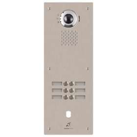 Plat. vidéo enc. 6bp ip/sip, inox,pictos, syn. vocale, b. magnétique, per. vigik|Aiphone-AIPIXDVF6LV