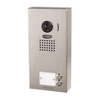 Platine vidéo 2 boutons inox saillie|Aiphone-AIPJO2DV