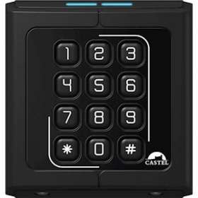 Lecteur/clavier sécurisé carré 13,56 MHz montage saillie ou pot 65mm Evolutif|Castel-CST910.0375