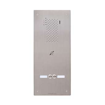 Plat. audio enc. inox 2 bp ip/sip, synthèse vocale, pictos, boucle magnétique|Aiphone-AIPIXSSA2L