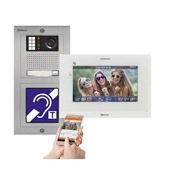 Kit vidéo ERP encastré NEXA Inox 1 appel moniteur 7' ART7WH WIFI (BM + Mémoire)|Golmar-BITGNXERP-ART7WH