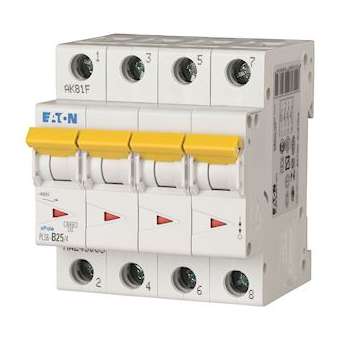 Disj. PLS 4X25A 6kA (EN 60898) cbe C|Eaton industries-EONPLS6-C25-4-MW