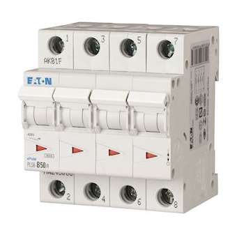 Disj. PLS 4X50A 6kA (EN 60898) cbe C|Eaton industries-EONPLS6-C50-4-MW