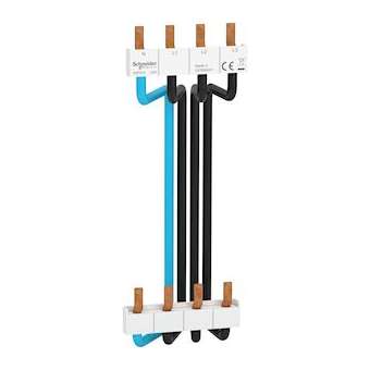 Resi9 - peigne vertical 3P+N - entraxe 150mm - câbles préformés|Schneider Electric-SCHR9PXV4