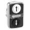 Harmony tête bt-pous doub touche D22 blanc+noir flèche haut flèche bas IP66|Schneider Electric-SCHZB4BW7A1724